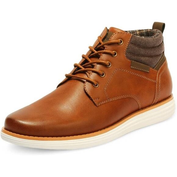 Men\'s Chukka Boots Tan Lace-Up Dress Shoes 11 12 13 main image 4